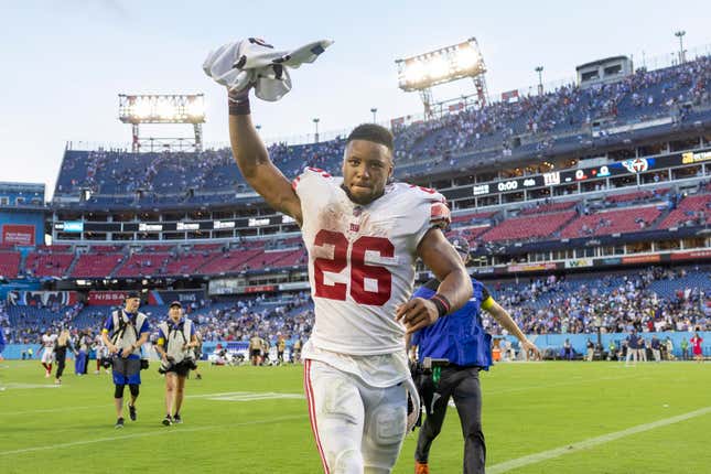 Saquon Barkley didn’t get a long-term deal from the Giants