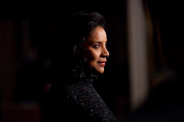 WASHINGTON - OCTOBER 26: Actress Phylicia Rashad talks with reporters at the 12th annual Mark Twain Prize for American Humor at the John F. Kennedy Center on October 26, 2009 in Washington, DC. (Photo by Brendan Hoffman/Getty Images)