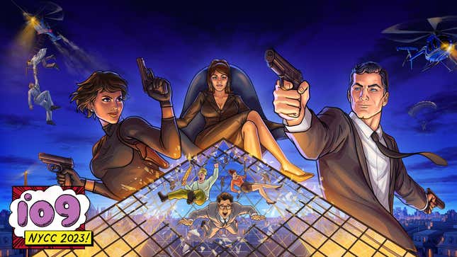 الملصق الترويجي للموسم الرابع عشر (والأخير) من مسلسل آرتشر، يضم طاقم الممثلين الرئيسيين.