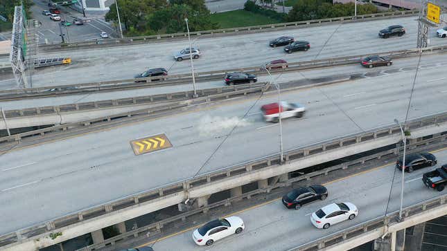 Image for article titled Department Of Transportation Reduces Commute Times By Adding Highway Nitro Strips