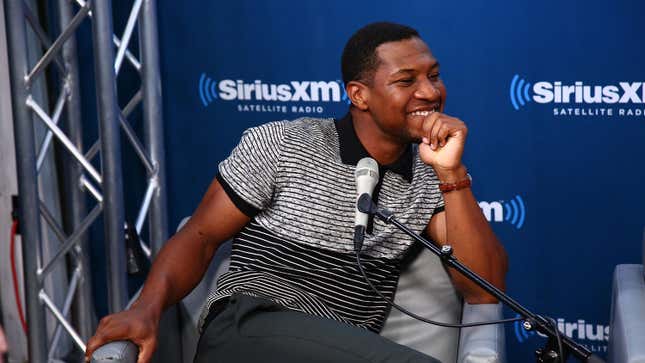 Jonathan Majors attends SiriusXM’s Town Hall with Matthew McConaughey And The Cast Of “White Boy Rick” on September 12, 2018.