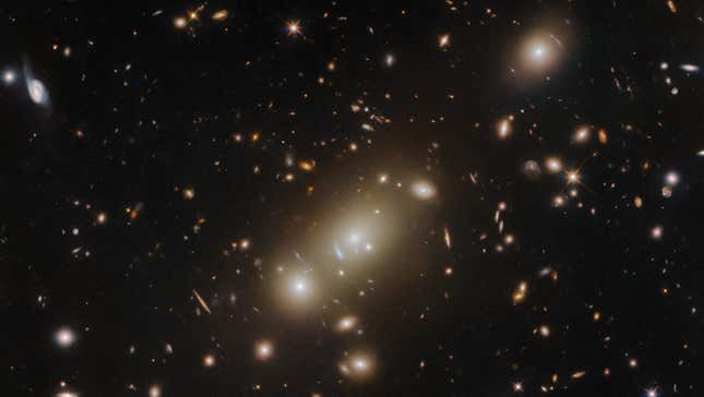 The center of the galaxy cluster Abell 3322, as seen by Hubble.