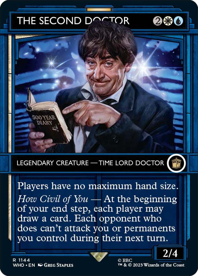Image for article titled Magic The Gathering's Doctor Who Crossover Is a Cavalcade of Classic Heroes and Villains