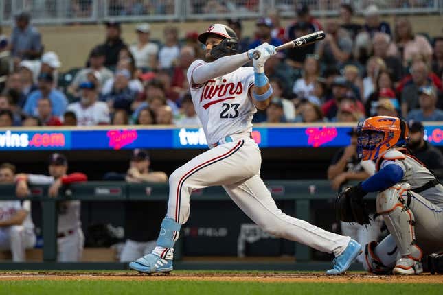 Twins' Carlos Correa hits an RBI double against his former team to