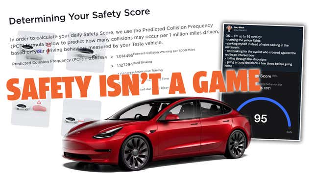 Image for article titled Tesla Is Now Ranking Drivers With A &#39;Safety Score&#39; And Of Course It&#39;s Already Going Weird