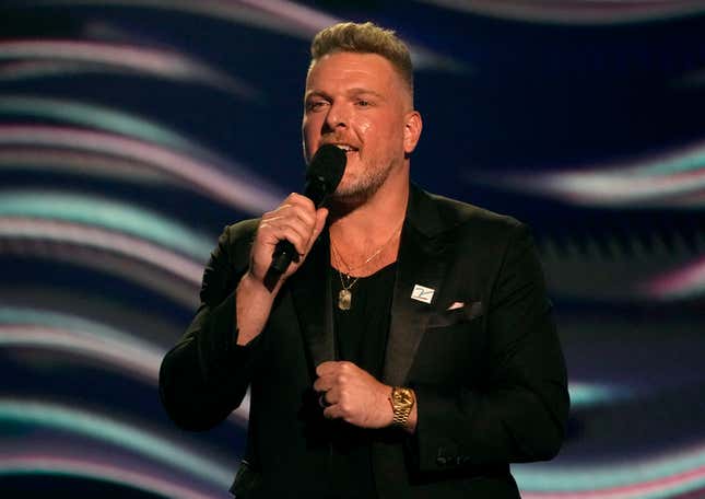Pat McAfee speaks at the ESPY awards on at the Dolby Theatre in Los Angeles.