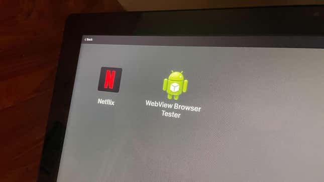 Photo of Peloton screen showing a Netflix app next to a system browser