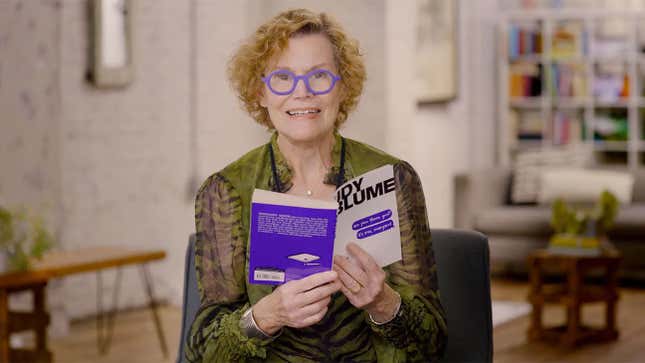 A screenshot of Judy Blume reading from her book Are You There God? It's Me Margaret from Judy Blume Forever