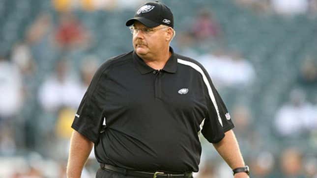 Image for article titled Andy Reid Carted Onto Field To Shake Hands With Sean Payton