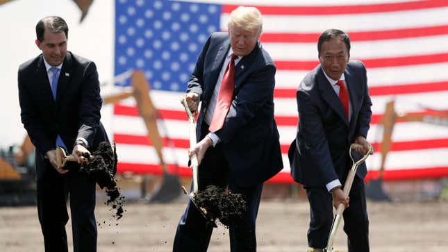 Image for article titled Foxconn Selling Two Empty Wisconsin Buildings After Failed Promises to Bring Jobs to the State