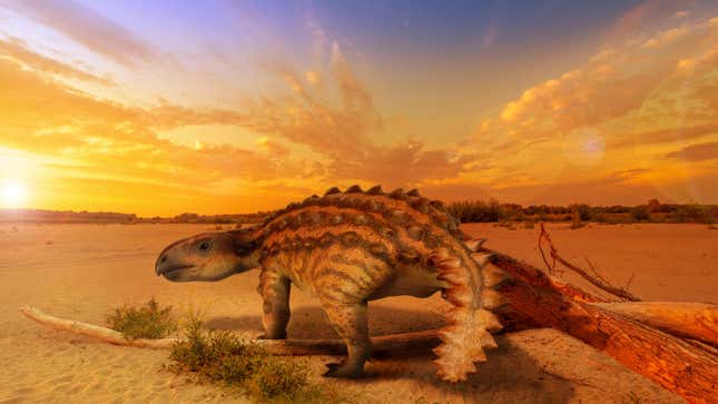 Imagen para el artículo titulado Descubren un nuevo tipo de dinosaurio cuya cola era como una espada de bordes aserrados