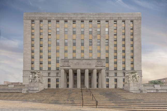 The Bronx County Courthouse.