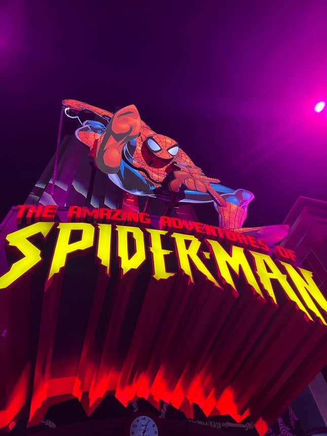 Spider-man ride facade