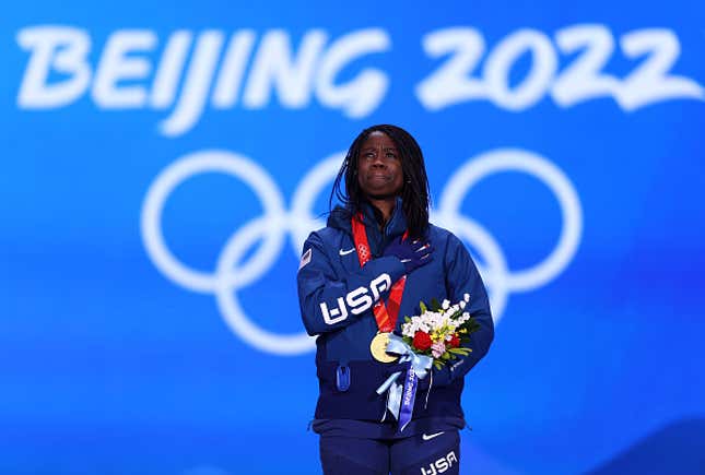 Erin Jackson at the 2022 Beijing Olympics 