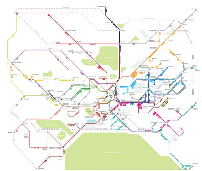 A digital map for local matatu buses by DigitalMatatus.com