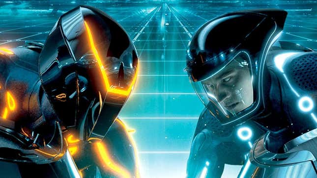 A crop of the neon poster for Tron Legacy