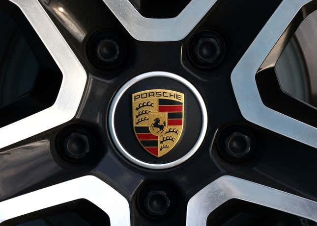 A logo of Porsche is seen in Brussels, Belgium March 13, 2023.