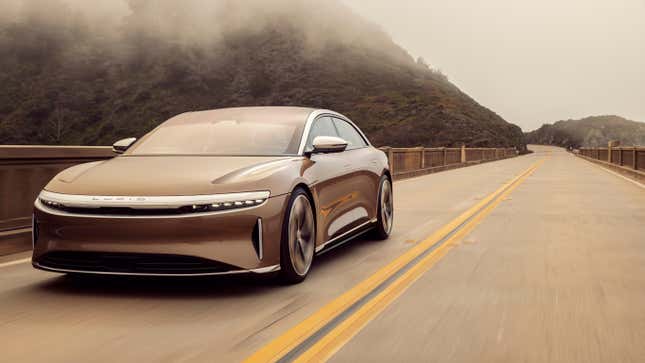 Image for article titled Lucid Motors Recalls Hundreds of Air EVs Over Potential Safety Issue
