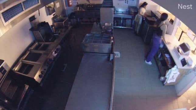 two breaking into restaurant