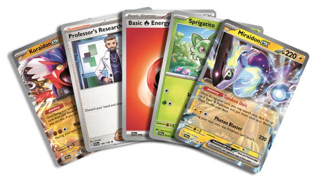 A selection of the new cards in Scarlet & Violet TCG.