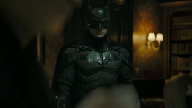 Robert Pattinson as Batman in Matt Reeves’ upcoming film. 