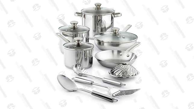 Tools of the Trade Stainless Steel Cookware Set | $30 | Macy’s