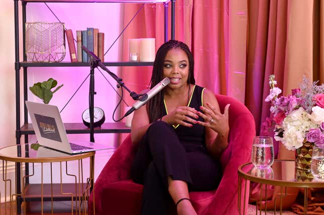 Jemele Hill speaks during the Spotify House Of Are &amp; Be Podcast Session Presenting Jemele Hill Is Unbothered Live With Senator Kamala Harris on July 06, 2019 in New Orleans, Louisiana.