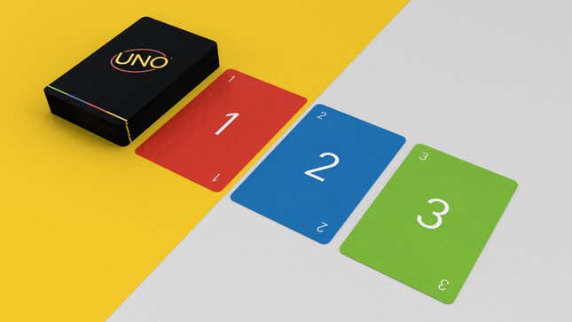 Image for article titled Mattel Turned This Graphic Designer&#39;s Minimalist UNO Deck Into a Game You Can Actually Buy
