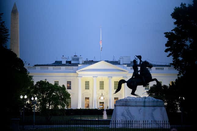 The White House in Washington, D.C., U.S., on Tuesday, April 20, 2021.