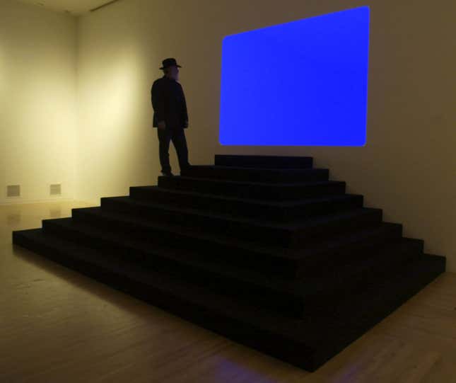 James Turrell with his 2003 installation “Spread.”