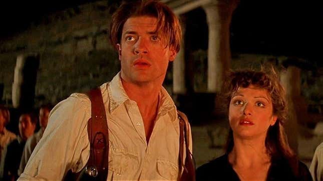 Brendan Fraser en una escena de la película La Momia