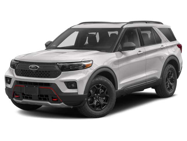 Ford Explorer / Timberline 4WD 2023. Front 3⁄4, Facing to the Left