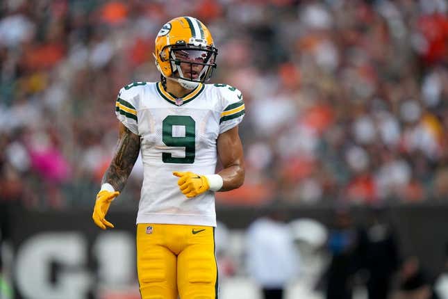 Green Bay Packers WR Christian Watson out Sunday against Chicago