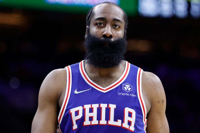The Celtics ripped James Harden's jersey in Game 1