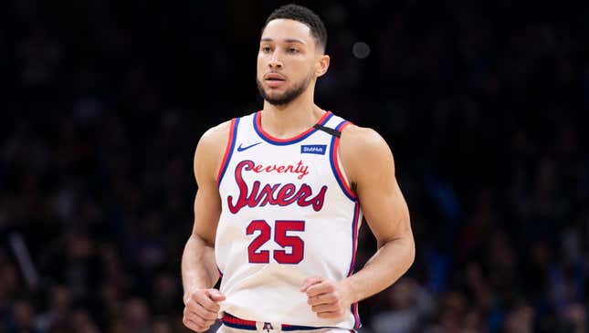 Image for article titled Embarrassed Ben Simmons Retracts Criticism Of Sixers After Remembering He On Team