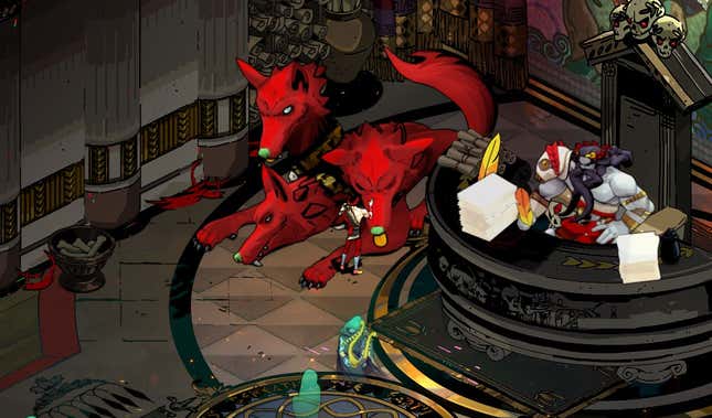 Image for article titled Why You Can Only Pet One Of Cerberus&#39; Three Heads In Hades