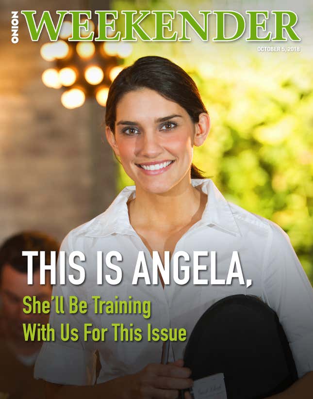 Image for article titled This Is Angela, She’ll Be Training With Us For This Issue