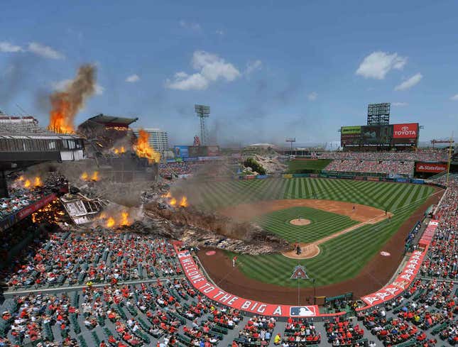 Image for article titled 1,400 Dead After Mike Trout Fouls Line Drive Into Stands