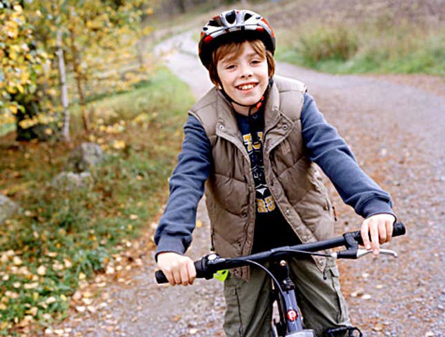 Image for article titled Bike Helmet Protects Child From Helmet-Inspired Beating