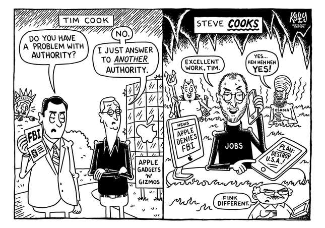Image for article titled Editorial Cartoon: ‘Mac In Black’