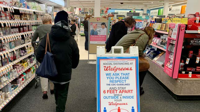 Image for article titled Walgreens Introduces New Dumbass-Only Shopping Hours For Dipshits Who Don’t Know How To Stay 6 Feet Away