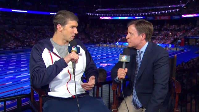Image for article titled Michael Phelps Asks Bob Costas If He Wins Or Loses Tonight