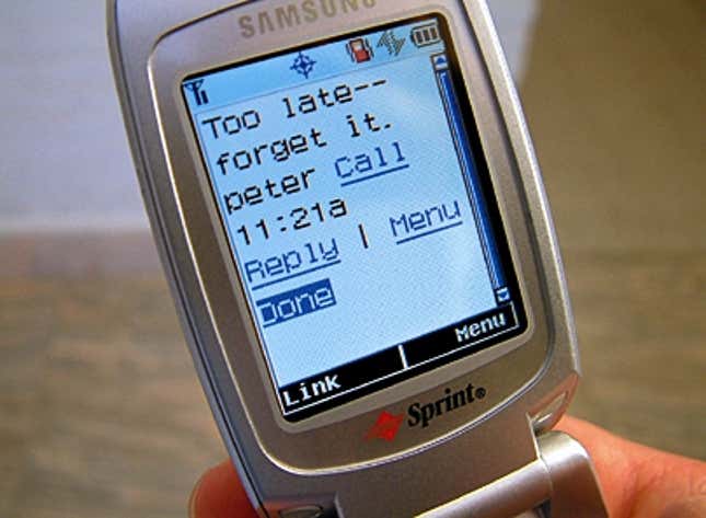 Image for article titled Text Message A Bit Curt