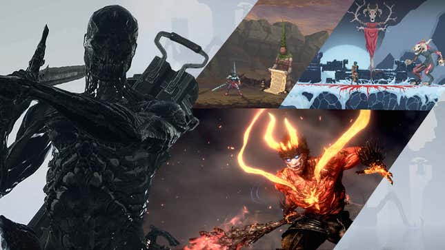 Clockwork from left: Mortal Shell (Image: Playstack), Blasphemous (Image: Team17), Death’s Gambit (Image: Adult Swim Games), and Nioh 2 (Image: Sony Interactive Entertainment)