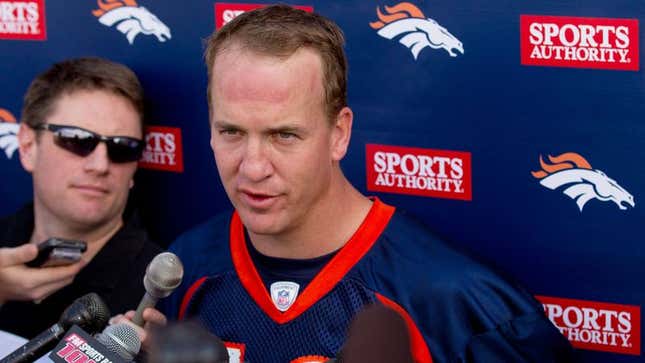 Image for article titled Peyton On Beginning Of Manning Era In Denver: ‘I Will Break My Neck’