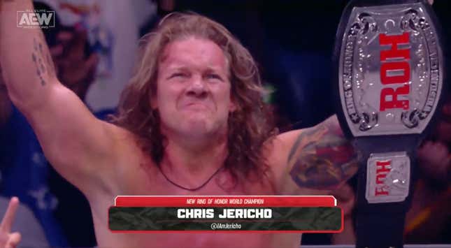 Chris Jericho wins his eighth world title, this time it's the Ring of Honor belt