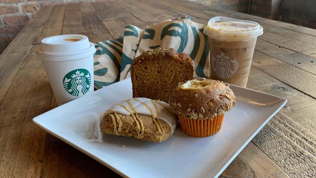Image for article titled Every Starbucks Pumpkin Spice Menu Item, Ranked