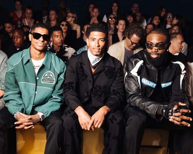 Image for article titled Black Hollywood Popped Out For Pharrell&#39;s Debut LV Fashion Show