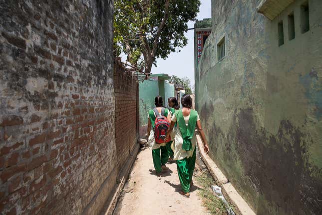 Pardada Pardadi students in the village of Sunai.
