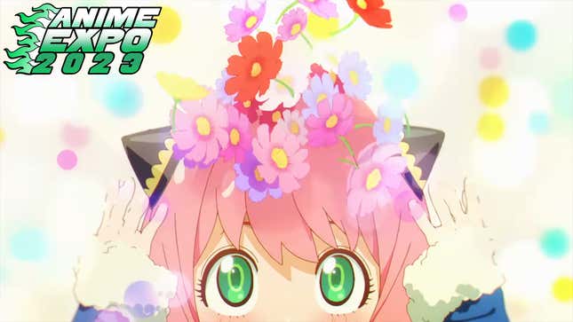 A Spy x Family still shows Anya wearing a flower crown.